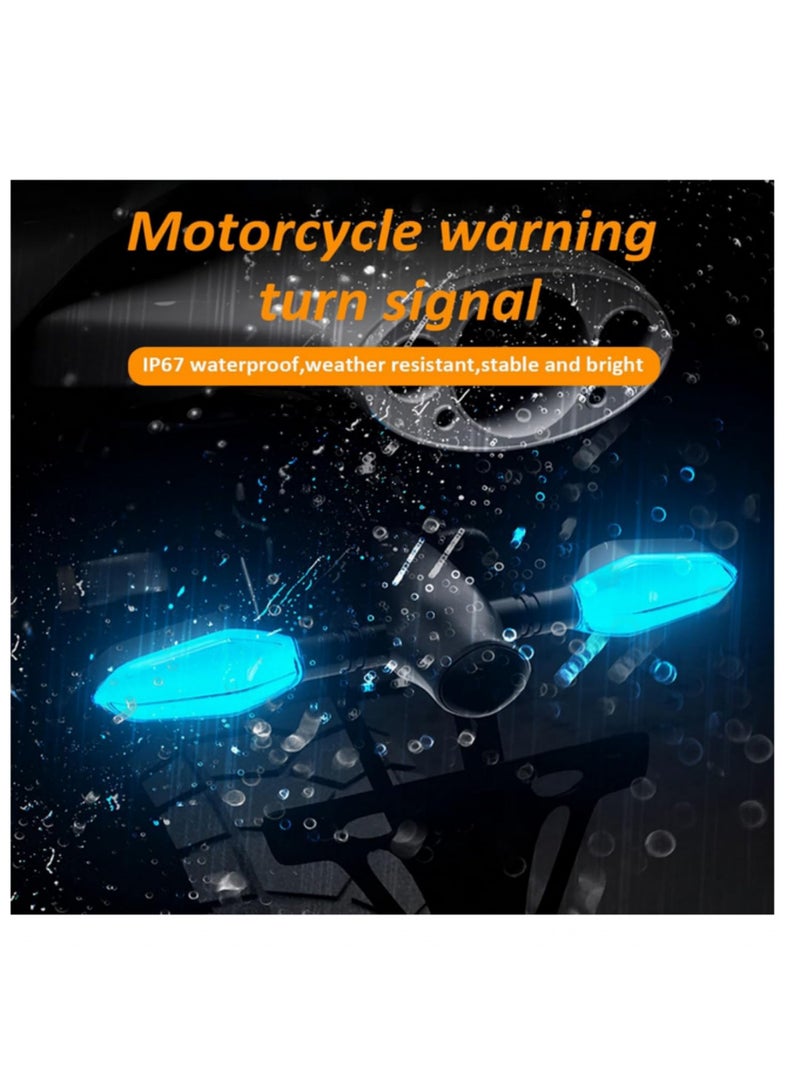 2PCS Motorcycle LED Turn Signal Lights with 27 RGB Flowing DRL,Amber Arrow Projection, Bright Side Marker, Universal Fit Easy Installation - Image 5